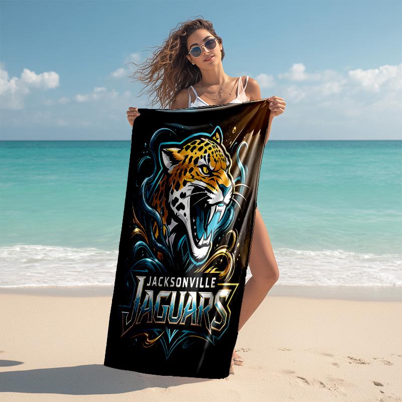 Proof Beach Towel with Jacksonville Jaguars Logo Pattern - Soft,absorbent,quick-drying,machine Washable - Perfect for Swimming,camping,bathing