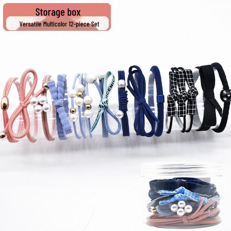 

Набор из 12 резинок для волос в корейском стиле Мори-гёрл - Свежий стиль, эластичные резинки и повязки на голову