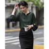 Demana French Retro Polka Dot Blouse
