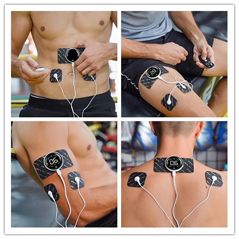 Mini Portable Wireless TENS EMS Unit With Remote and LCD Touch Screen, Smart 10 Mode 39 Level Muscle Stimulator For Fitness