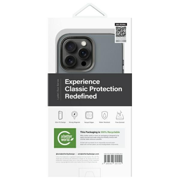 Uniq Etui Lyden Ds Iphone 16 Pro Max     6.9 Magclick Charging Niebiesko-Czarny/Washed Blue-Black