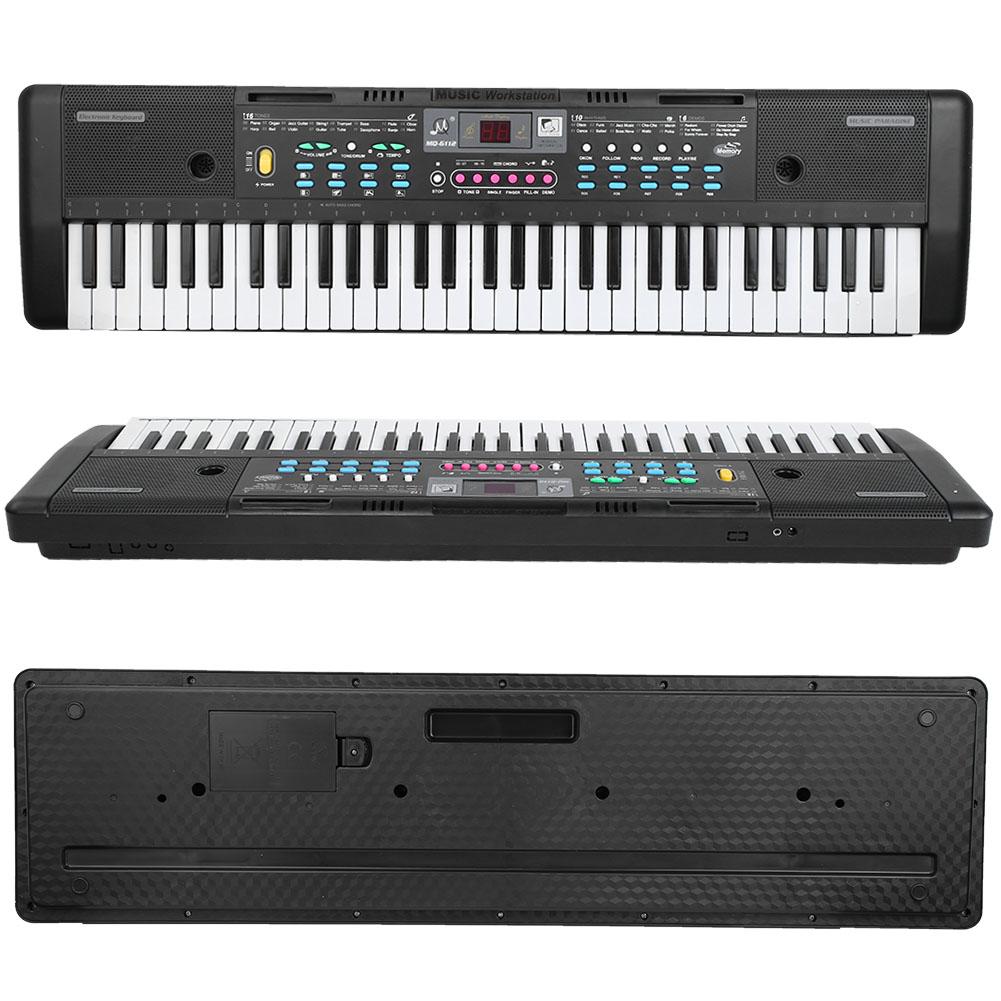 61 Keys Electronic Organ Portable Digital Music Keyboard with Microphone Kids Toy