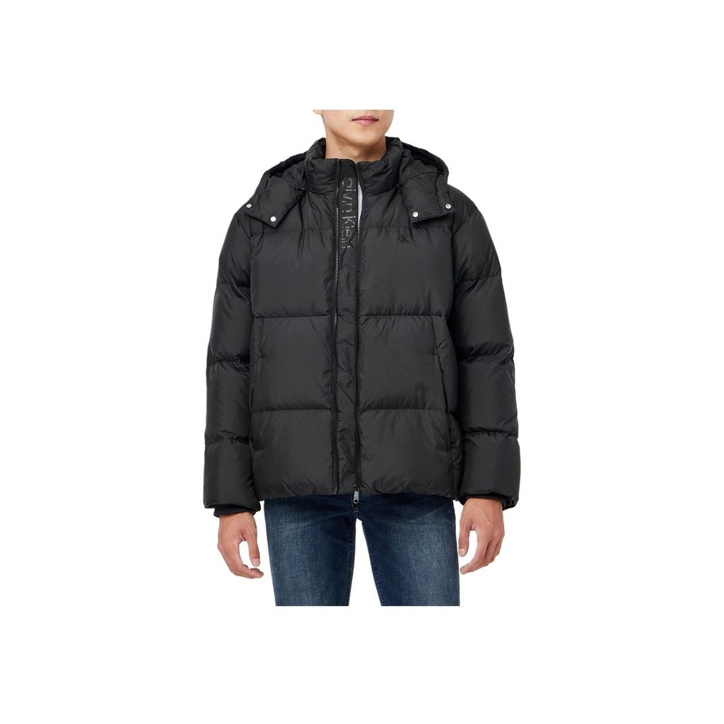 Calvin Klein Minimalist Comfortable Versatile Warm Hooded Long Sleeve Down Jacket Men Outerwear Black J327349-BEH