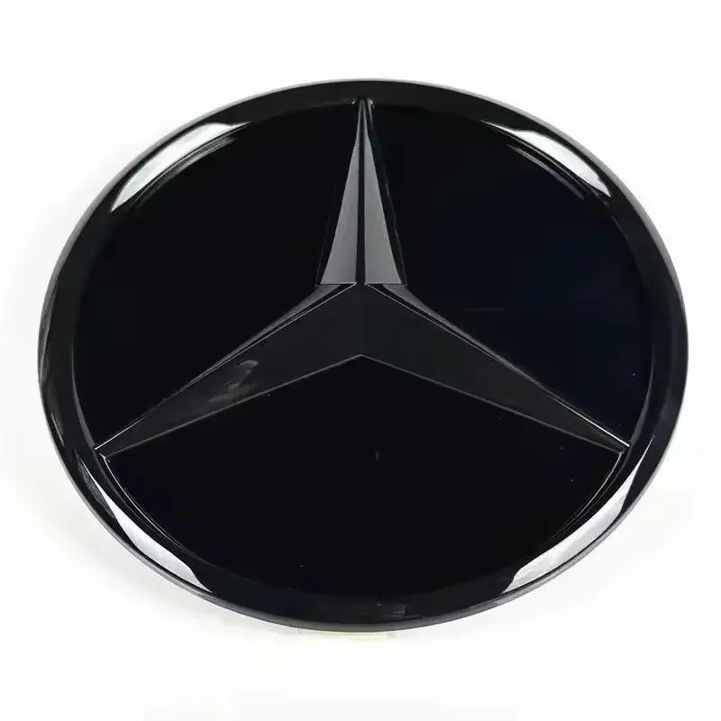 zbts2 3d Chrome Black Star Logo Car Front Grille Emblem For Mercedes Benz W205 W212 W207 A B C E SLK GLK CLA CLS Viano GL ML R Class