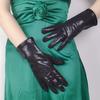 Fleece Lined Winter Warm Gloves Faux Animal Leather Faux Suede Gloves  For Driving Riding