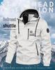Men's Outdoor Windbreaker Jacket - Fleece Lined Hooded Coat for Autumn/Winter, Solid Color