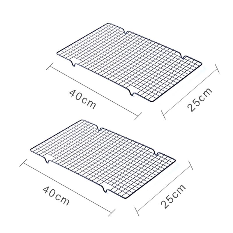 Stainless Steel Cooling Rack Wire Grid Cake Food Rack Oven Safe Kitchen Baking Pizza Bread Barbecue Holder Shelf ZXH