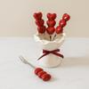 Bouquet Shape Dessert Forks with Storage Jar Creative Fruit Receipt Jar  for Tasting Salad