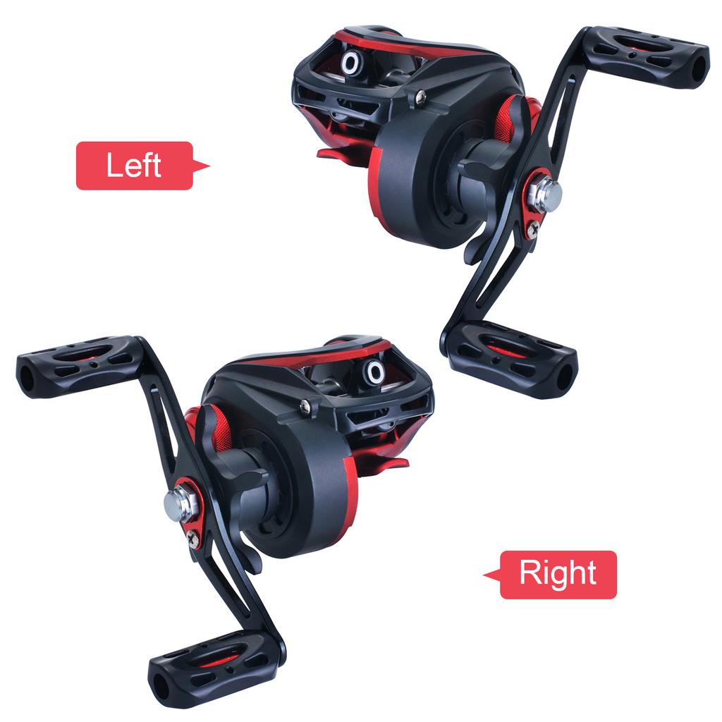 High Speed 8.1:1 Gear Ratio Baitcast Fishing Reel 19+1 Ball Bearings Baitcasting Fishing Reel