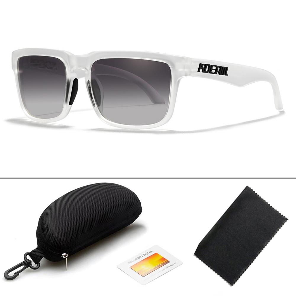 KDEAM Unisex Square Polarized Sunglasses Outdoor Retro Style Lightweight Comfortable Fashion Women Sun Glasses With Hard Case