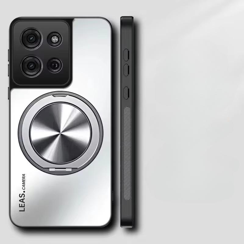 For Moto Edge 60 Fusion 60pro 60S Magnetic Ring Holder Cover for Motorola Edge 50 Neo 50pro Matte Bumper Shockproof Cover Frosted Shell