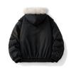 Parker Workwear Cotton Jacket Men and Women Section of The Fall and Winter Hair Collar Cotton Jacket Thickened Couples Paragraph Hooded Cotton Jacket