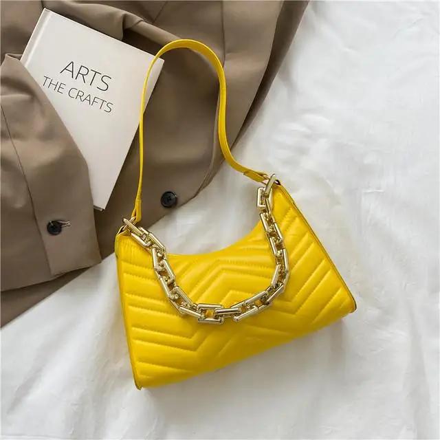 Fashion Check Embossed Handbags New PU Leather Chain Shoulder Bag Texture Shopping Bag Zipper Embossed Underarm Bag