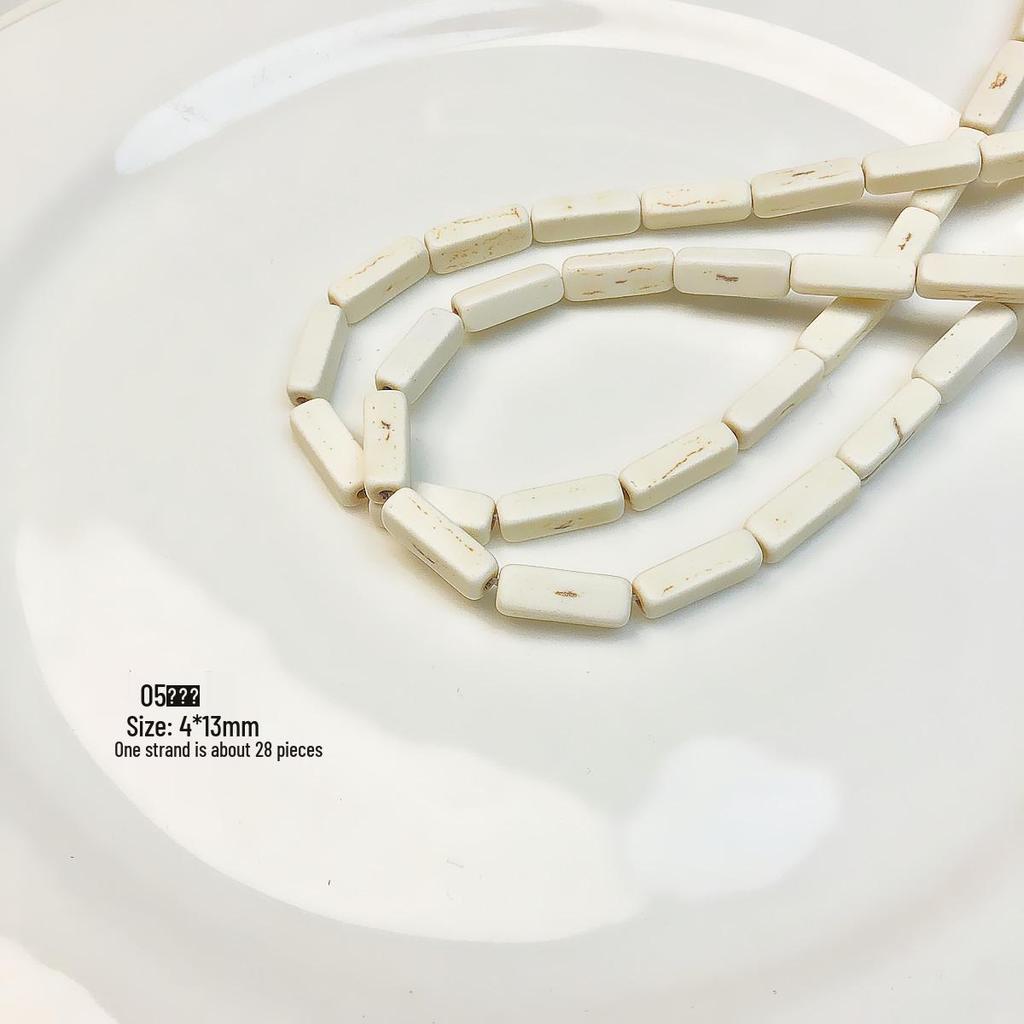 White Turquoise Beads for DIY Necklace Jewelry Accessories - Loose Spacer Beads