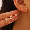 Earrings for Women S-Shape Cubic Zirconia Stud Earrings Jewelry Gift for Her On Valentine's Day Birthday Party