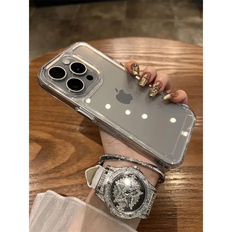 Luxury Shockproof Transparent Phone Case For Iphone 11 12 13 14 15 16 Pro Max X Xs Xr Max 7 8 Plus Soft Bumper Clear Cases Cover