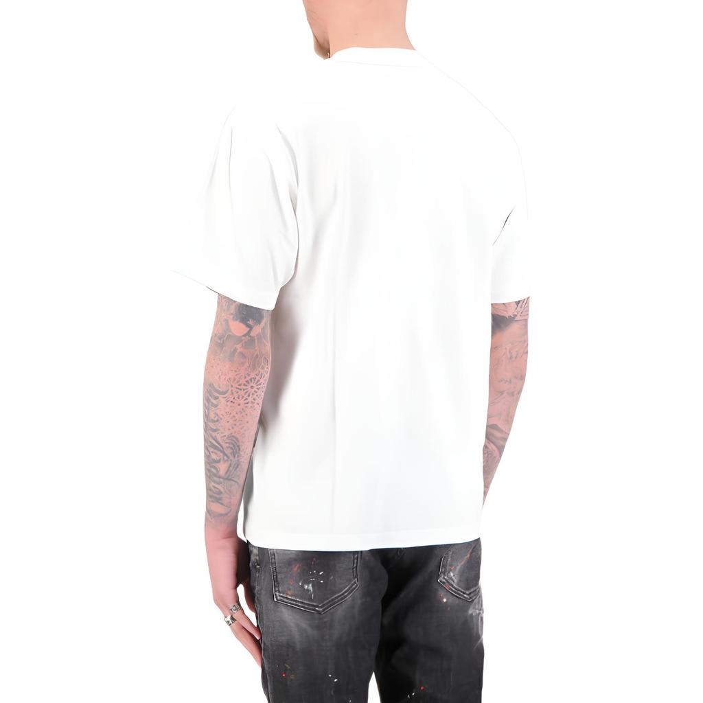 Stone Island Plain Cotton Knit Short Sleeve T-Shirt Men Tops White 801522379-V0001
