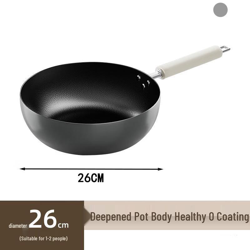 ZISIZ Cast Iron Frying Pan & Wok