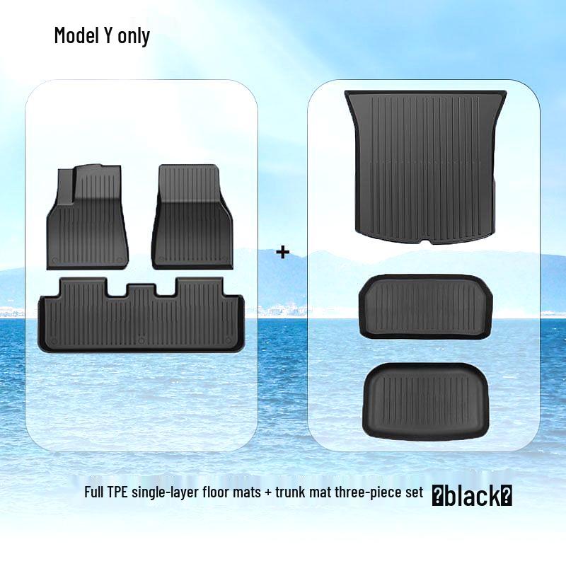 Tesla Model Y & 3 Full Coverage TPE Floor Mats