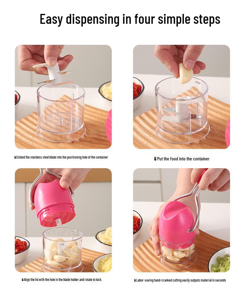 Garlic Peeler & Chopper: Mini Mortar for Mashing, Crushing & Mincing Garlic