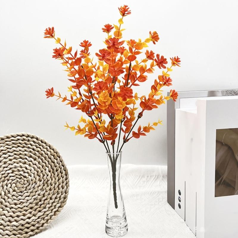 12Pcs Faux Eucalyptuses Leaves Stems for Home Decoration and Florals Arrangements Desk Centerpieces Party Supplies