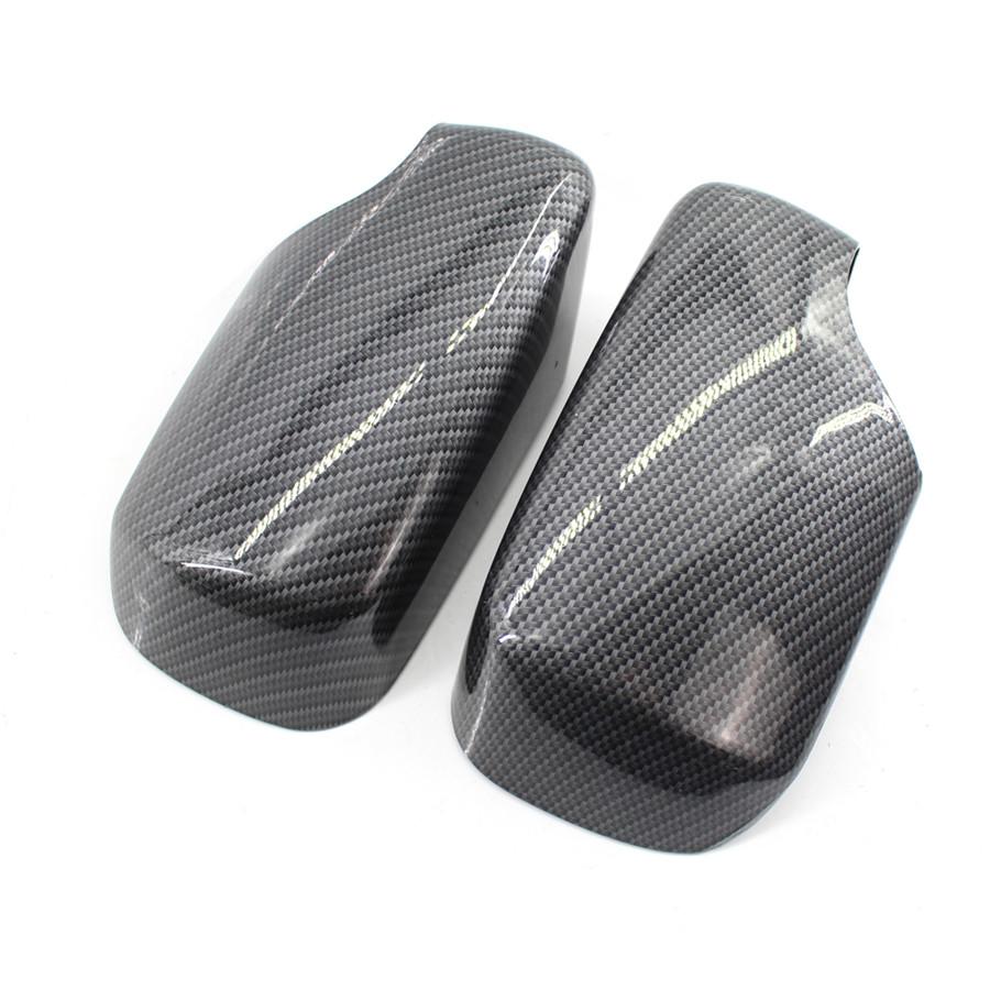 1 Pair Cover Cap for Door Mirror L&R Side Carbon Fiber Print For BMW 3 Series E46 98-05 51168238376, 51168238375