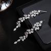 Super Flash Water Drop Zircon Splicing Long Tassel Dangle Earrings for Women Light Luxury Dainty Magnificent Earring K