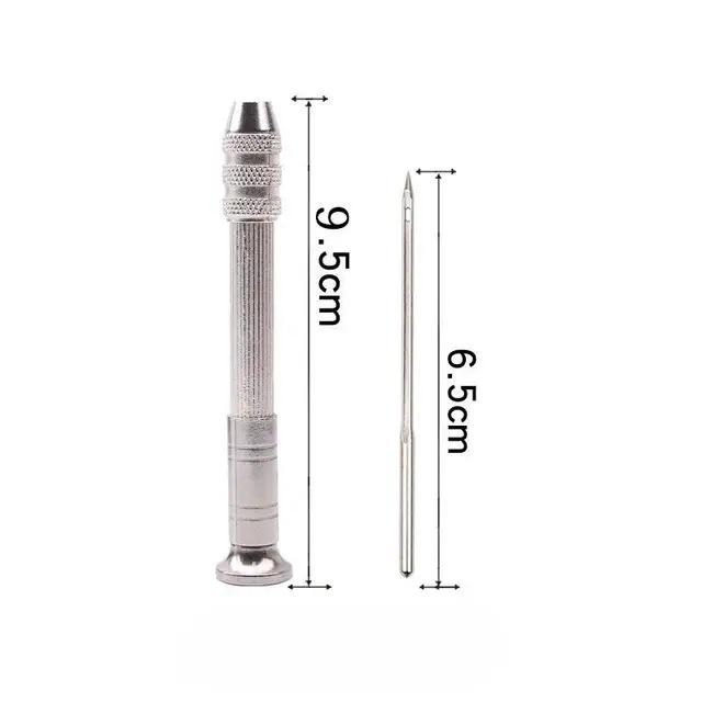 Multi-Function Leather Sewing Awl Kit with Replaceable Needles and Nylon Thread for Shoe Repair