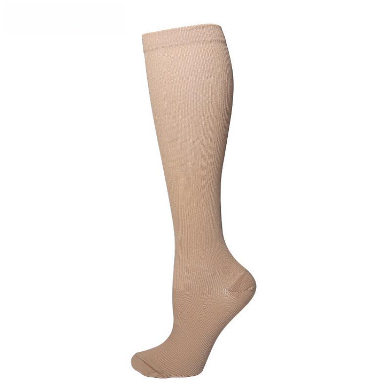 Solid Color Low-Pressure Compression Socks for Sports & Nurses