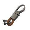 Retro Style Metal Keychain Detachable Design Car Key Rings Holder Braided Rope Keyring  Auto Gift