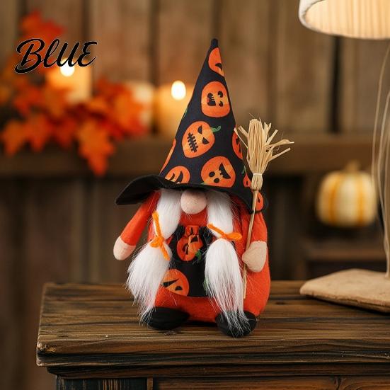 Flauschiger Langhaar-Bart-Gnom Halloween-Gnome Plüsch Handgemachte Dekoration Zwerg Elf Ornamente zur Dekoration Etagere Heimtischdekoration