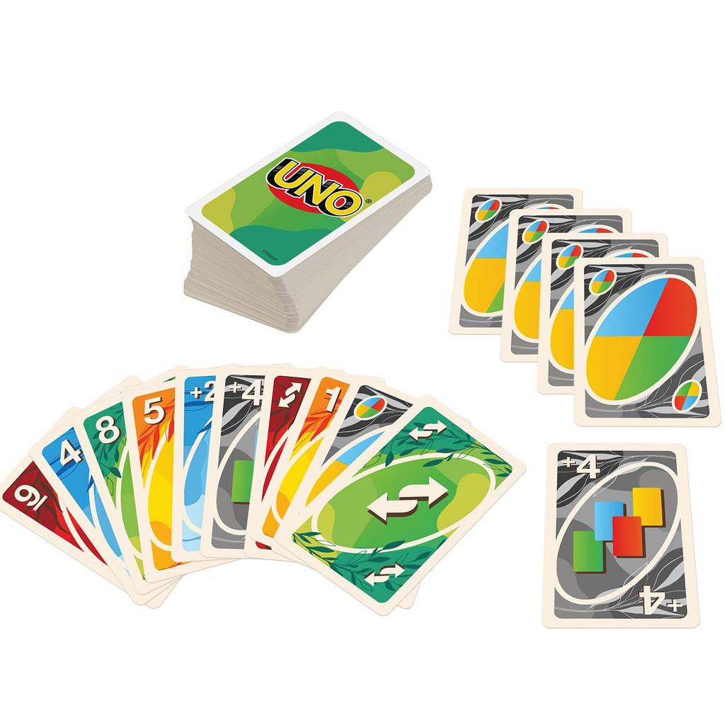 Mattel Game UNO Toy 7 and GTH23 Earth-Friendly [Ages Up] [Sustainable] [FSC Certified]