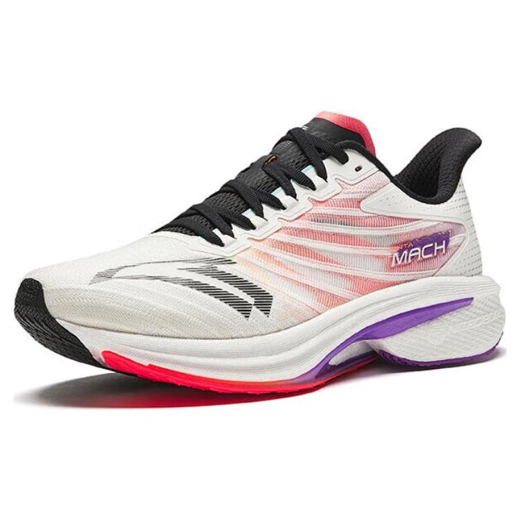 New Anta MACH 4.0 Cushioning, Slip Resistant, Rebound Low Top Running Shoes Men's Black White 112415583-5