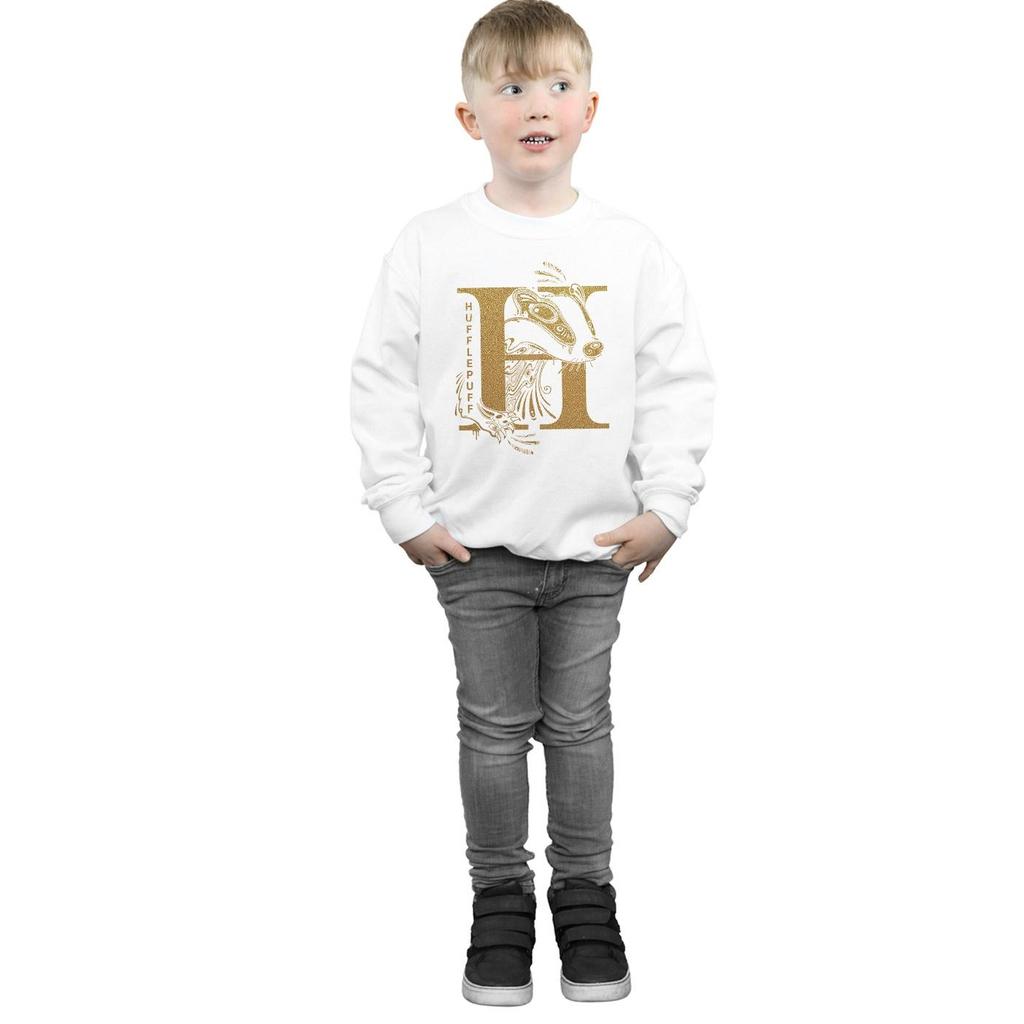 HARRY POTTER Hufflepuff Glitzer-Sweatshirt für Jungen