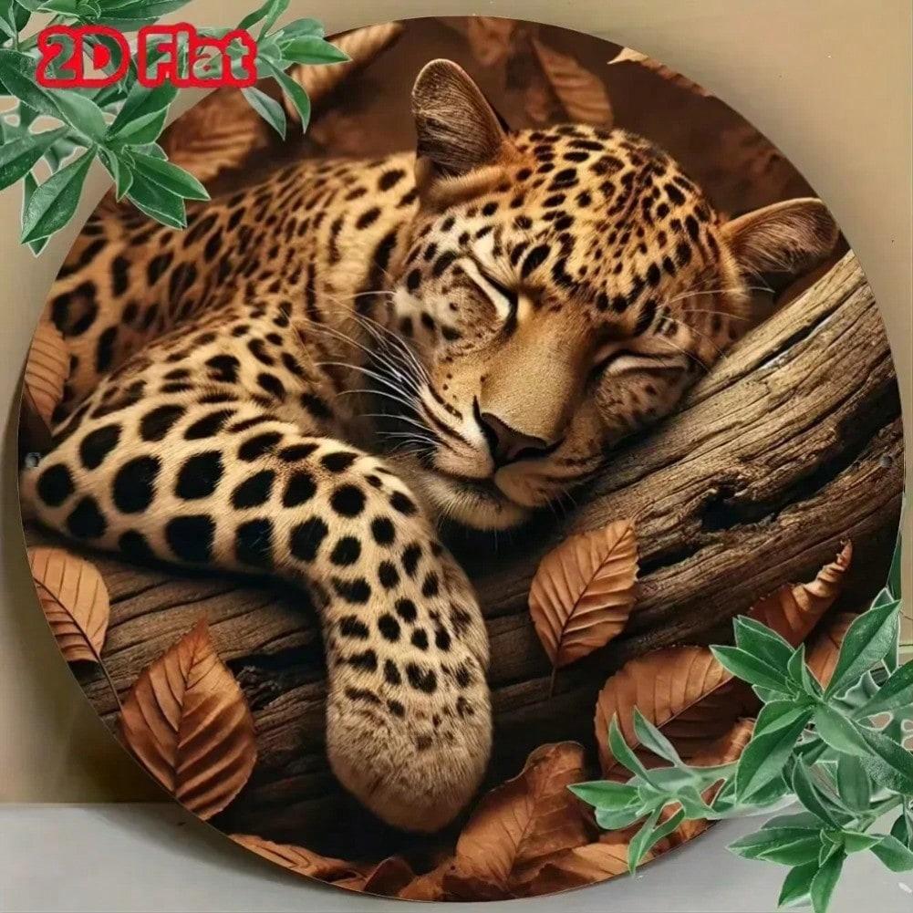Funny Cheetah Metal Tin Sign Wall Art Durable Waterproof UV Resistant