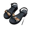 Mode 2025 Neue Schuhe Damen Schnallenriemen Damen Sandalen Mode Farbabstimmung Kleid Sommer Vielseitig Rutschfest Absatzsandalen Zapatos
