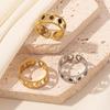 1/3pcs/Lot Metal Stainless Steel Rhombus Oil Drop Charm Ring Adjustable Opening Fashion Rings For Men Women's Jewelry Party Gift