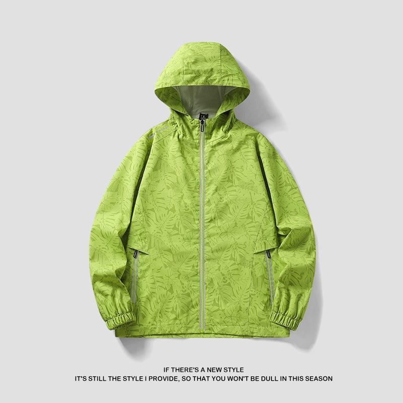 

Куртки для мужчин и женщин Весной и летом Наденьте одежду для отдыха, занятий спортом на открытом воздухе осенью, для защиты от солнца, куртки с капюшоном и куртки. 5XL зелёный