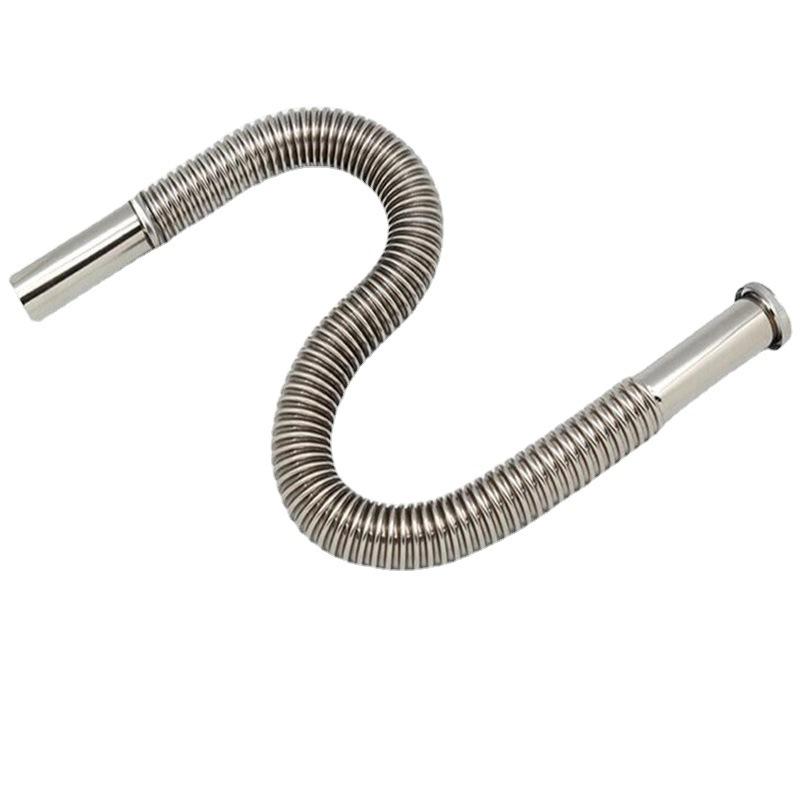 

Сливная труба из нержавеющей стали для раковины, раковина для стирки, раковина для умывальника, сливная труба для раковины, дренажная труба и канализационная труба 80cm