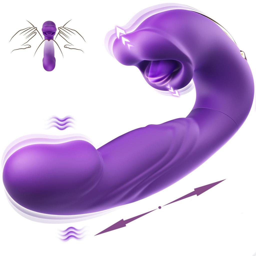 New 3-in-1 Mouth & Lick Tongue Vibrator for Women - G-Spot Stimulator