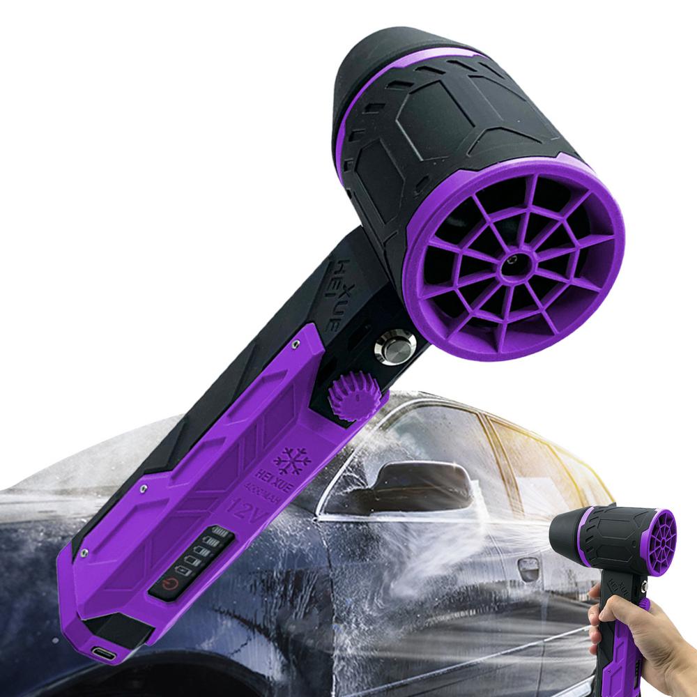 

Электрический сушильный фен для автомобиля, перезаряжаемый, ручной, бесступенчатая регулировка скорости, тип-C зарядка, электронные аксессуары, портативный для фиолетовый