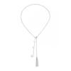 Fashion Snake Bone Chain Imitation Pearl Women's Necklace Exaggerated Gold Long Flowing Su Adjustable Necklace Party Jewelry