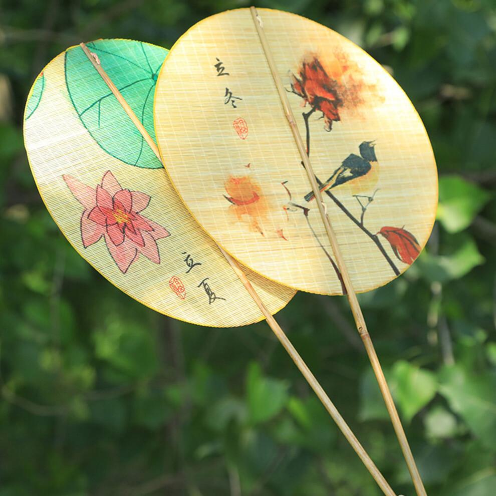 Woven Bamboos Decorative Fan Traditional Chinese Craft-Xiaoman