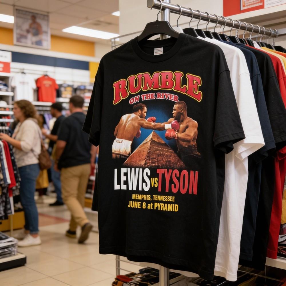 Mike Tyson VS Lewis Boxing Men TShirt Tee All Sizes Unisex T-Shirt S
