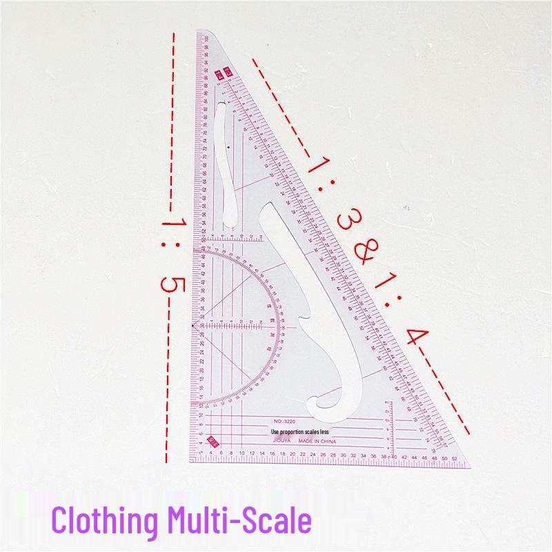 

Многофункциональный набор линеек для выкройки одежды: Оценки, Прямая, Кривая для Профессионального Использования As shown