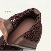 Johnature Genuine Leather Patchwork Mesh Thick Heel Hollow-out Boots Retro Women's Platform Shoes