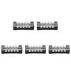 5pcs Terminal Block Barrier Strip Dual Row TB 15A 600V M3 Screws High Tenacity Wire Barrier Block 5 Positions(1505)