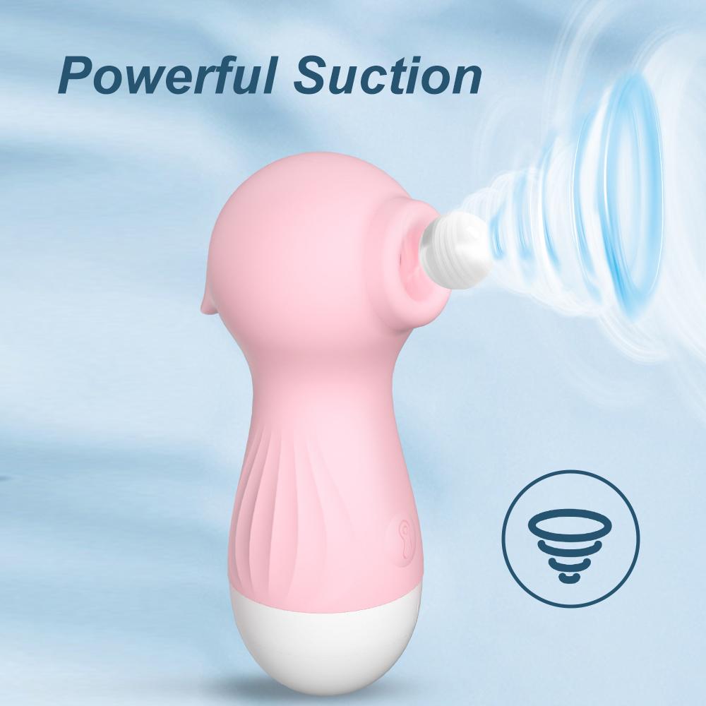 Clitoral Suction Vibrator for Women, Dual Stimulation with Powerful Vibration & Rhythmic Suction, Soft Silicone Sex Toy