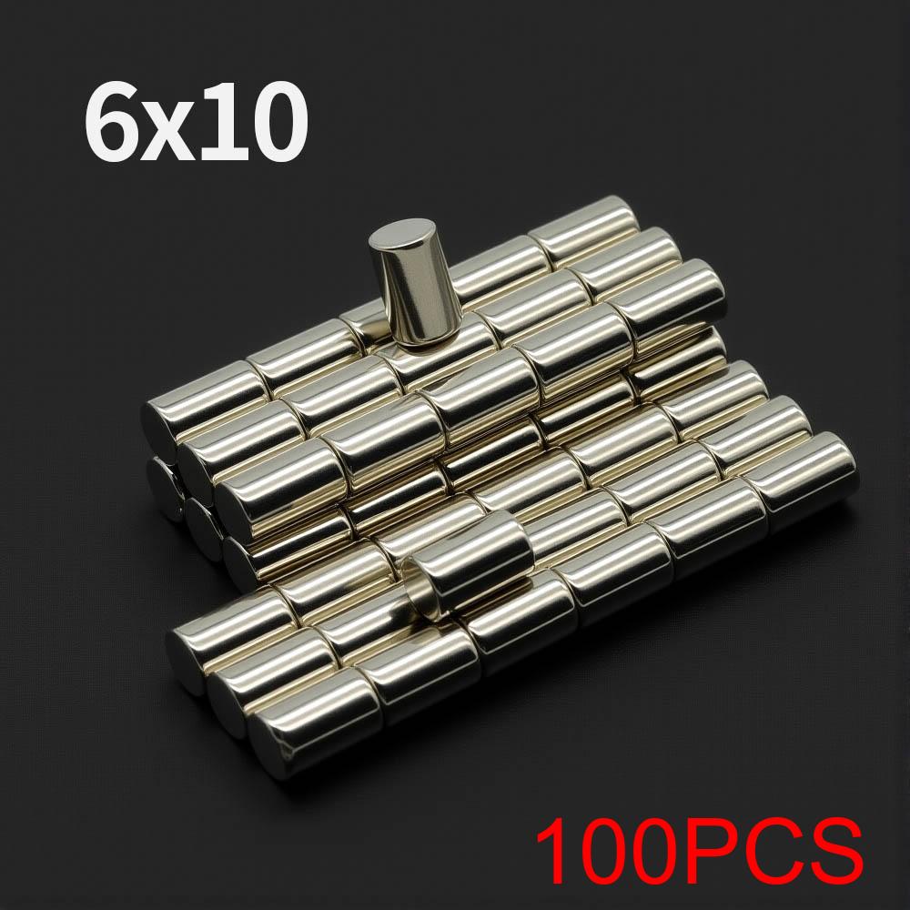 6x10mm Starker Neodym-Magnet N35 NdFeB Permanentmagnet Runder Superstarker Kühlschrankmagnet DIY