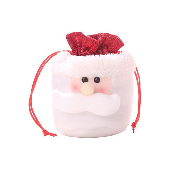

Leather Decorations Christmas Drawstring Apple Bag Children Cartoon Candy Bag белый